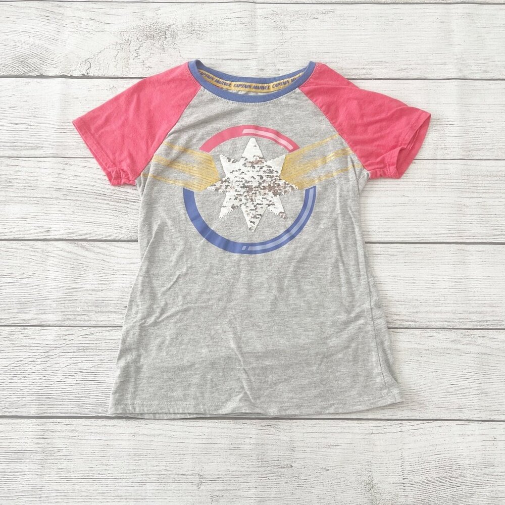 Marvel Captain Marvel Flip Sequin Shirt
